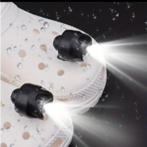 NEW Pair of Crocs Shoe Lights Headlights in White Like Jibbitz Flashlights Light - Picture 4 of 7